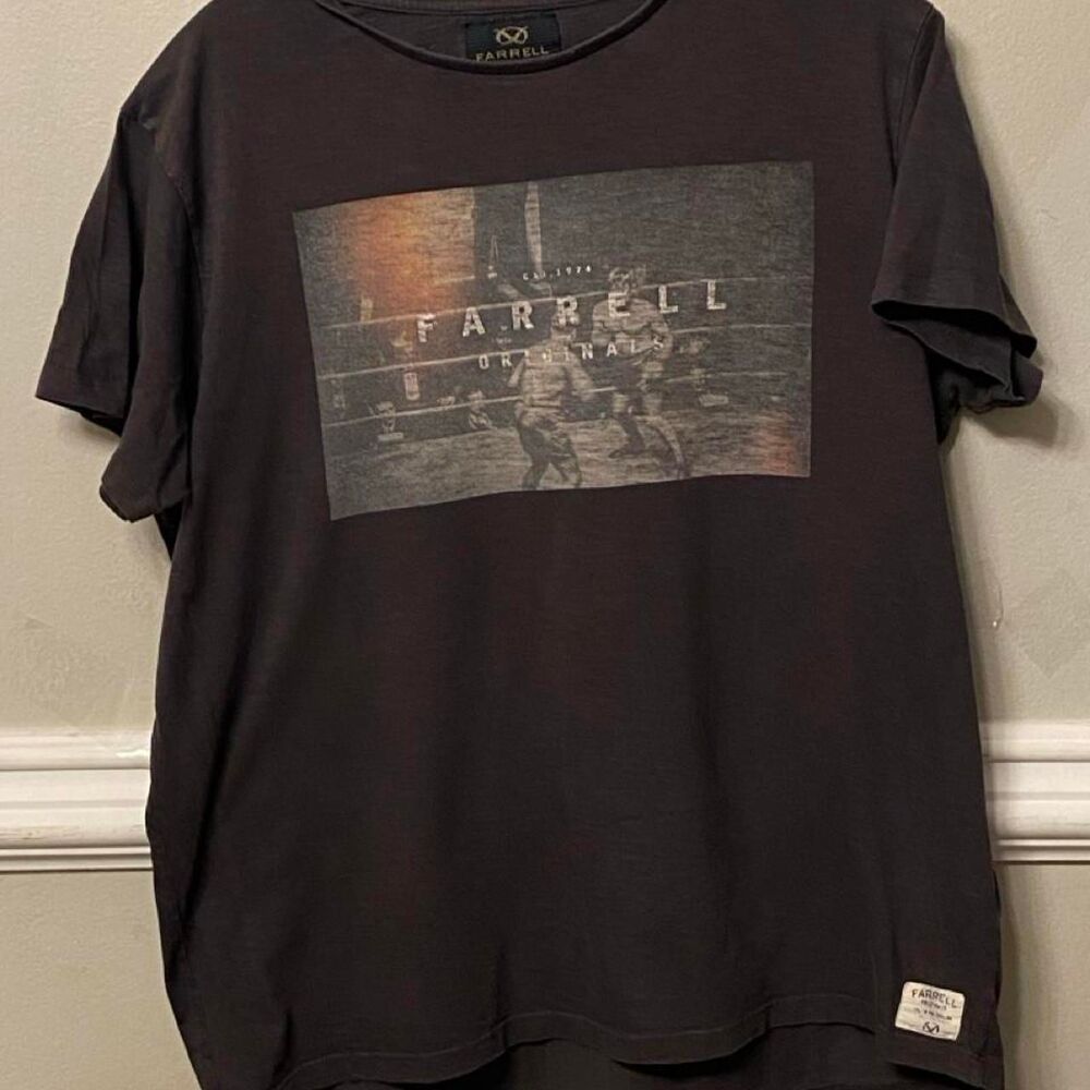 Unbranded Men's Grey and Black T-shirt